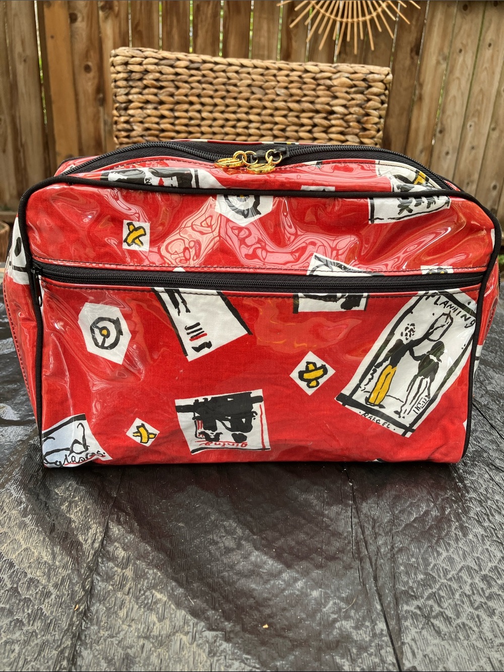 Paloma Picasso Red Make Up Cosmetic Bag